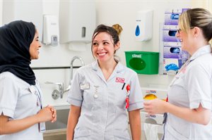 Student nurses in our clinical skills centre